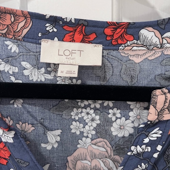 Loft Outlet floral button front dress - Picture 3 of 8
